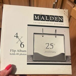 Malden Silver Picture Frame Modern Design & flip album both for $33